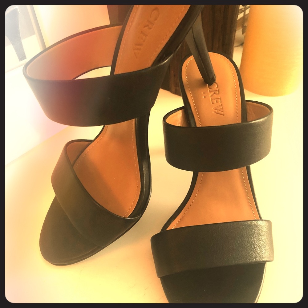Black J. Crew Slip-on Heels